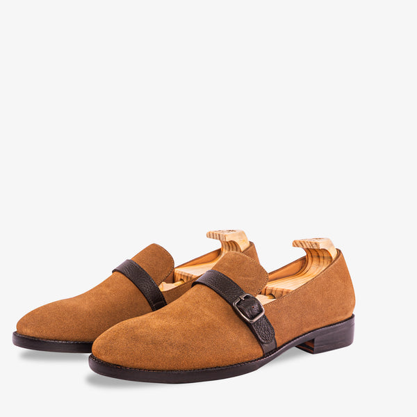 Chatham Tan Suede Slip Ons