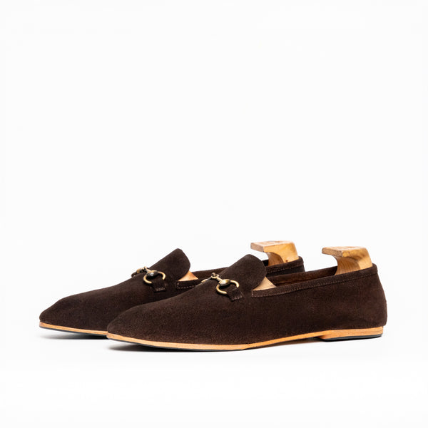 Tudor Brown Suede Unlined Slip Ons