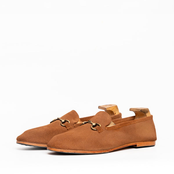 Tudor Tan Suede Unlined Slip Ons