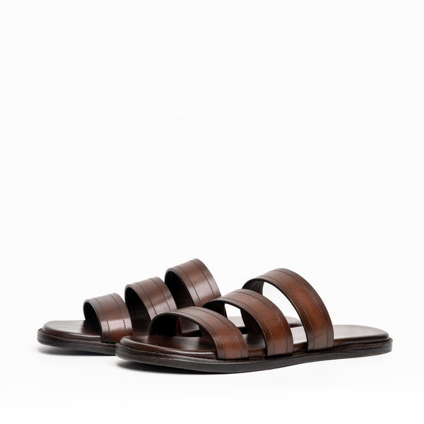 Aswan Brown Slippers