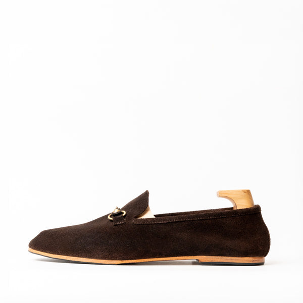 Tudor Brown Suede Unlined Slip Ons