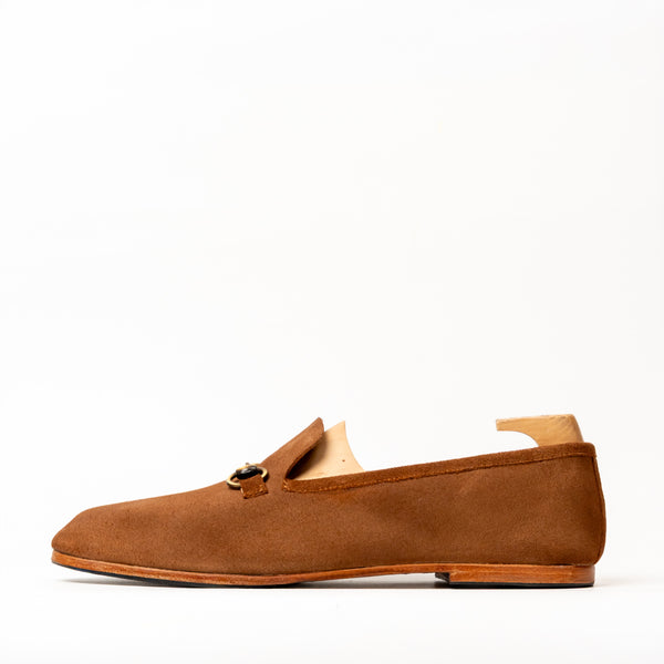 Tudor Tan Suede Unlined Slip Ons