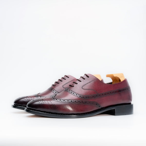 Kinsale Burgundy Brogue Shoes