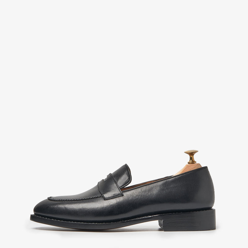 Cardiff Black Slip-On Shoes