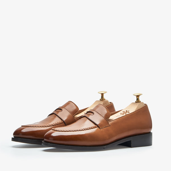 Cardiff Tan Slip-On Shoes