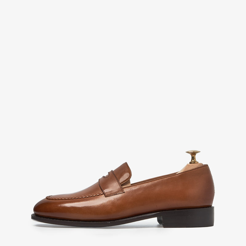 Cardiff Tan Slip-On Shoes