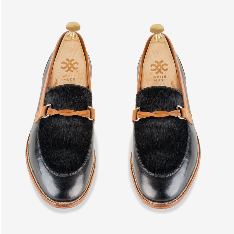 NewHam Hairon Black Brown Slip-On