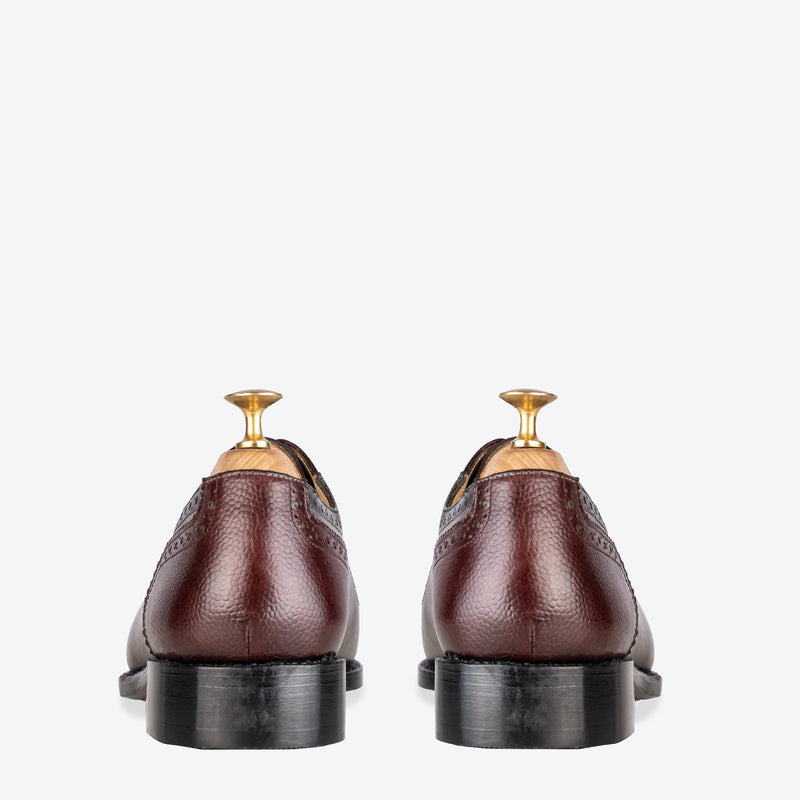 Peck-Ham Grey Burgundy Oxford Shoes