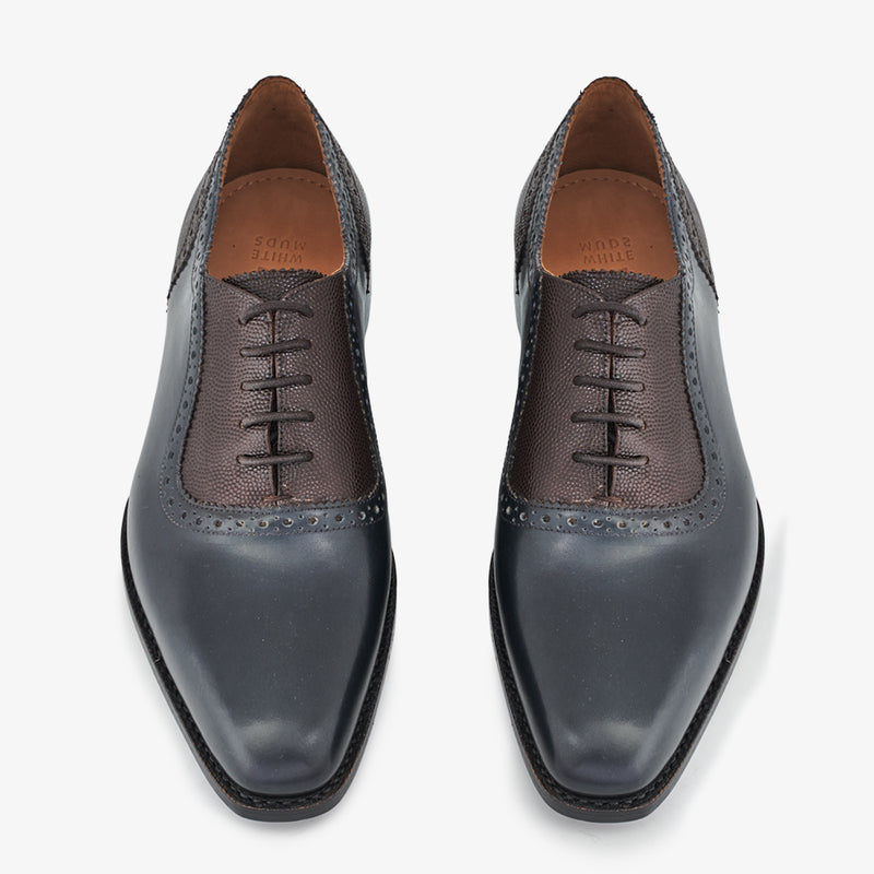 Peck Ham Blue & Brown Oxford Shoes