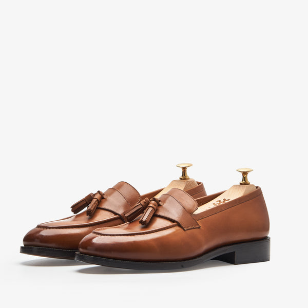 Southwark Big Tassel Tan Slip-On Shoes